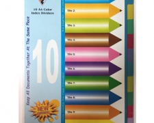 Bìa phân trang nhựa 10 màu